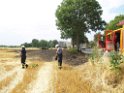Bodenfeuer ausgeloest durch Strohballenpresse Koeln Holweide Colonia Allee P27